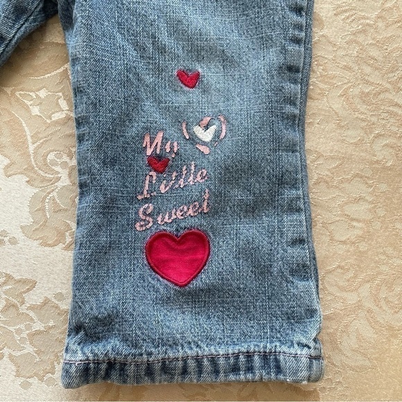 Please Mum Baby Girl Denim Jeans Fleece insulated Bootcut 18 Months 100% Cotton - Picture 3 of 10